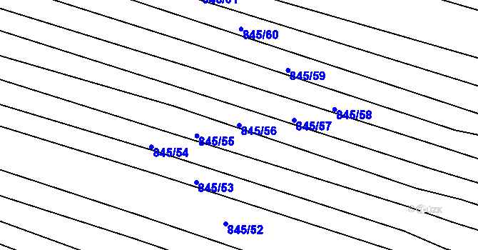 Parcela st. 845/56 v KÚ Těmice u Hodonína, Katastrální mapa