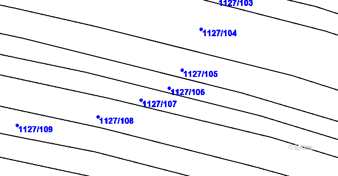 Parcela st. 1127/106 v KÚ Těmice u Hodonína, Katastrální mapa