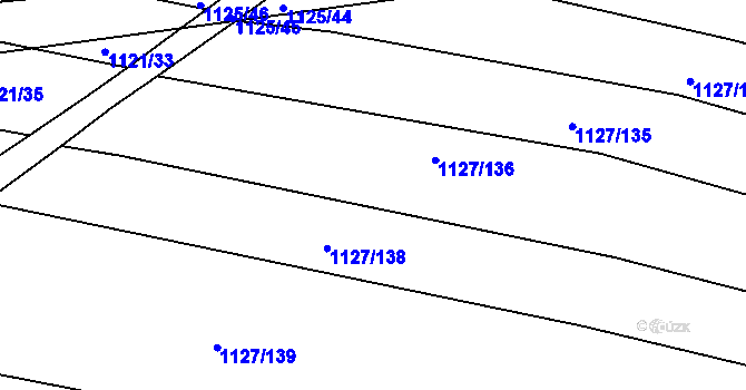 Parcela st. 1127/137 v KÚ Těmice u Hodonína, Katastrální mapa