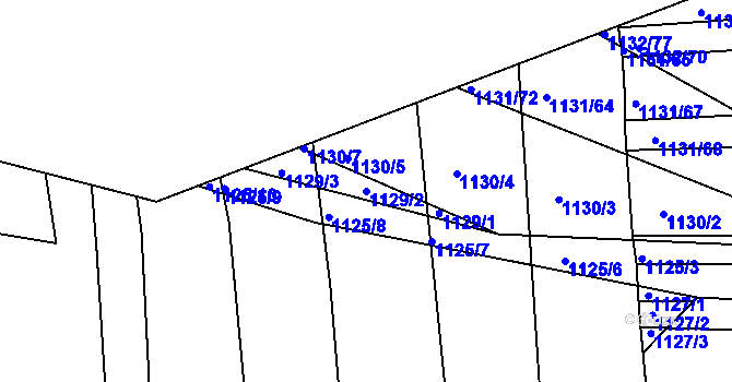 Parcela st. 1129/2 v KÚ Těmice u Hodonína, Katastrální mapa