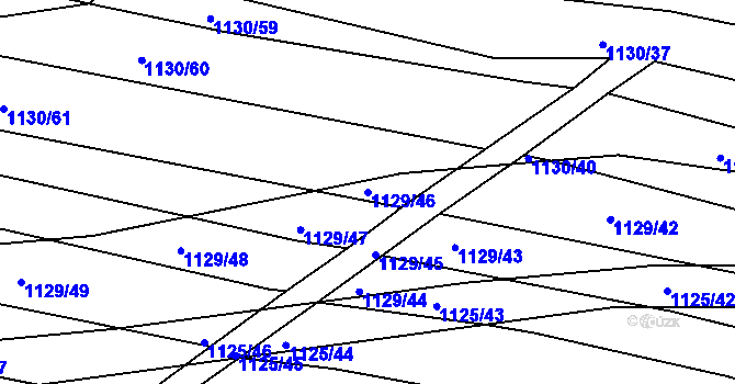 Parcela st. 1129/46 v KÚ Těmice u Hodonína, Katastrální mapa