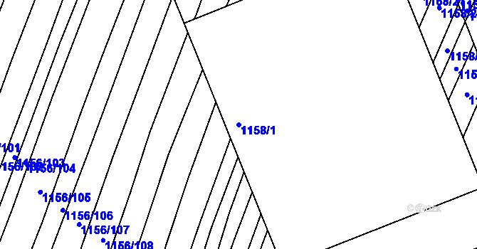 Parcela st. 1158/1 v KÚ Těmice u Hodonína, Katastrální mapa