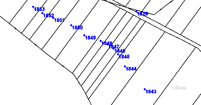 Parcela st. 420/6 v KÚ Hořehledy, Katastrální mapa