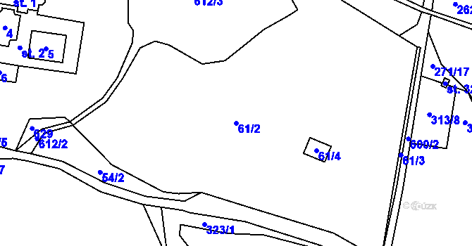 Parcela st. 61/2 v KÚ Klášter Teplá, Katastrální mapa