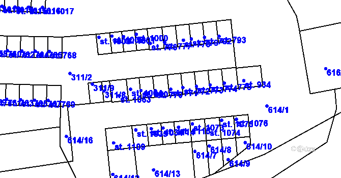 Parcela st. 771 v KÚ Teplá, Katastrální mapa
