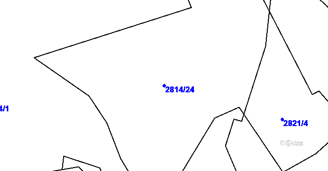 Parcela st. 2814/24 v KÚ Teplá, Katastrální mapa