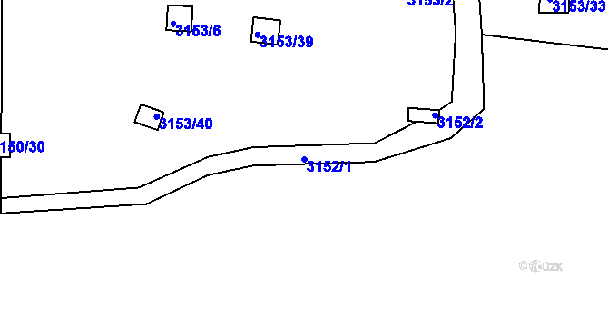 Parcela st. 3152/1 v KÚ Teplice, Katastrální mapa