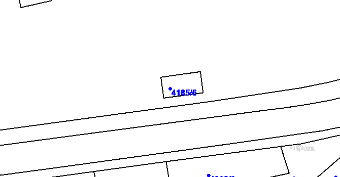 Parcela st. 4185/6 v KÚ Teplice, Katastrální mapa