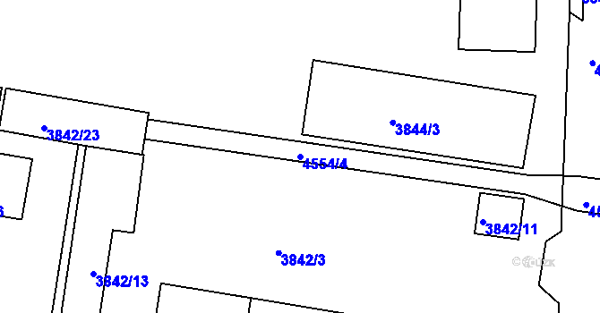 Parcela st. 4554/4 v KÚ Teplice, Katastrální mapa