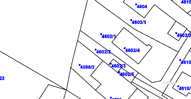 Parcela st. 4602/2 v KÚ Teplice, Katastrální mapa
