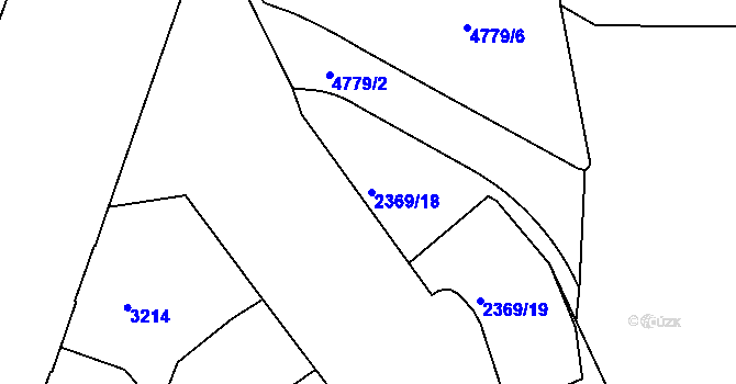 Parcela st. 2369/18 v KÚ Teplice, Katastrální mapa