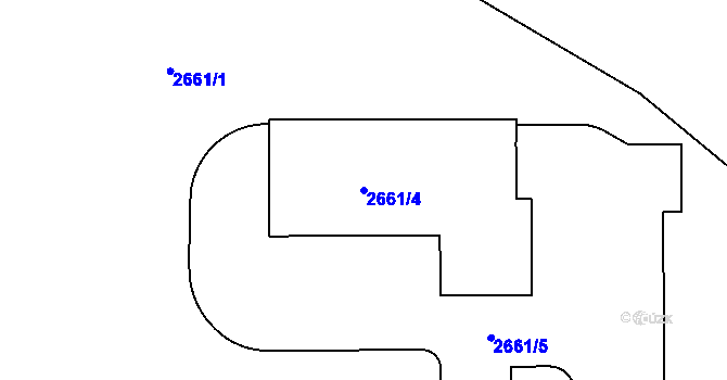 Parcela st. 2661/4 v KÚ Teplice, Katastrální mapa