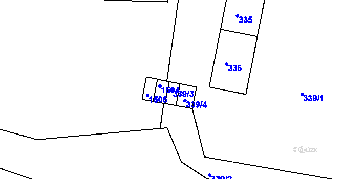 Parcela st. 339/3 v KÚ Teplice-Řetenice, Katastrální mapa