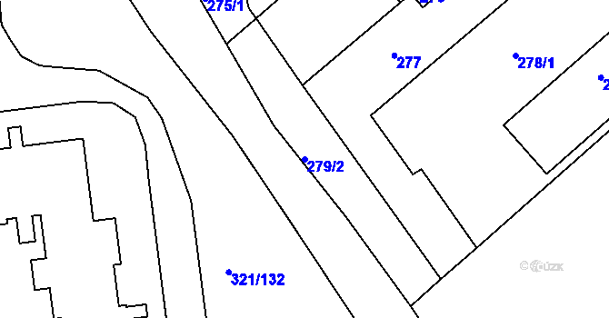 Parcela st. 279/2 v KÚ Prosetice, Katastrální mapa