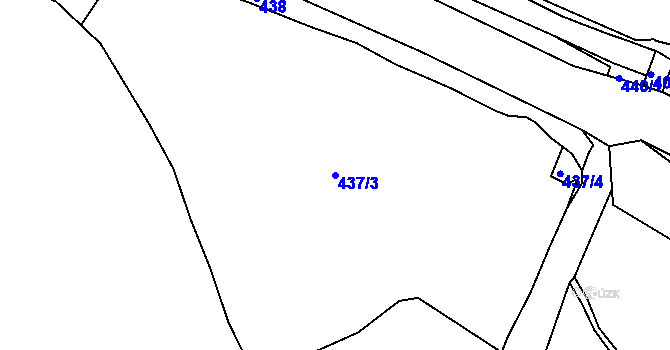 Parcela st. 437/3 v KÚ Prosetice, Katastrální mapa