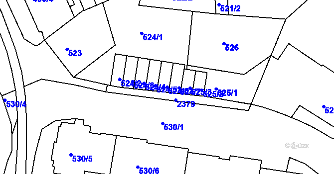 Parcela st. 524/6 v KÚ Teplice-Trnovany, Katastrální mapa