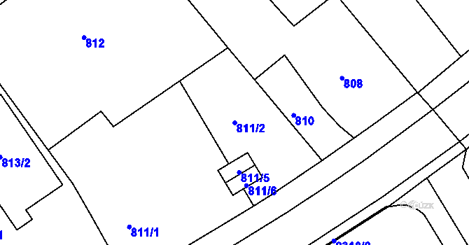 Parcela st. 811/2 v KÚ Teplice-Trnovany, Katastrální mapa