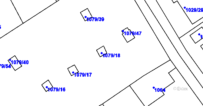Parcela st. 1079/18 v KÚ Teplice-Trnovany, Katastrální mapa