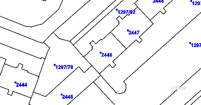 Parcela st. 2446 v KÚ Teplice-Trnovany, Katastrální mapa