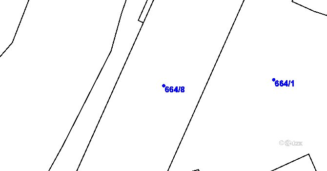 Parcela st. 664/8 v KÚ Teplice-Trnovany, Katastrální mapa
