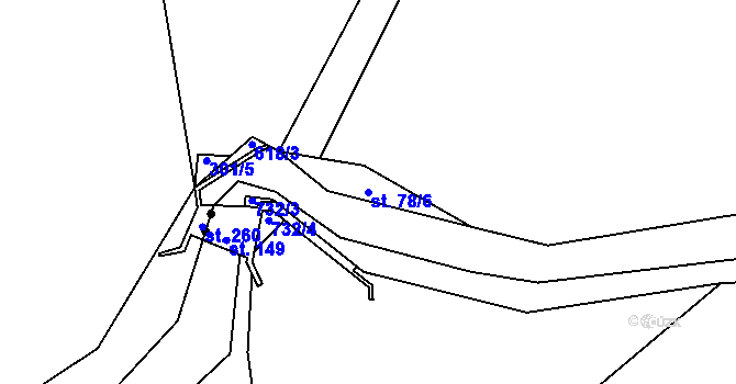 Parcela st. 78/6 v KÚ Dolní Teplice, Katastrální mapa