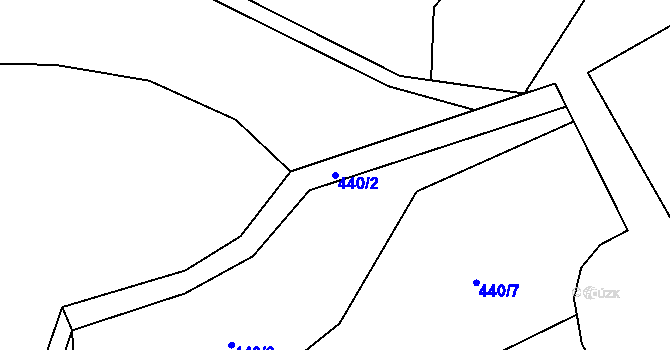 Parcela st. 440/2 v KÚ Javor u Teplic nad Metují, Katastrální mapa
