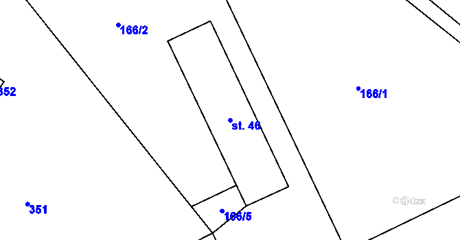 Parcela st. 46 v KÚ Skály u Teplic nad Metují, Katastrální mapa