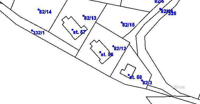 Parcela st. 56 v KÚ Skály u Teplic nad Metují, Katastrální mapa