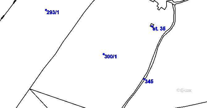 Parcela st. 300/1 v KÚ Skály u Teplic nad Metují, Katastrální mapa