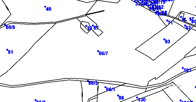 Parcela st. 66/7 v KÚ Skály u Teplic nad Metují, Katastrální mapa