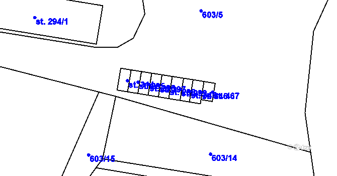 Parcela st. 298 v KÚ Teplice nad Metují, Katastrální mapa