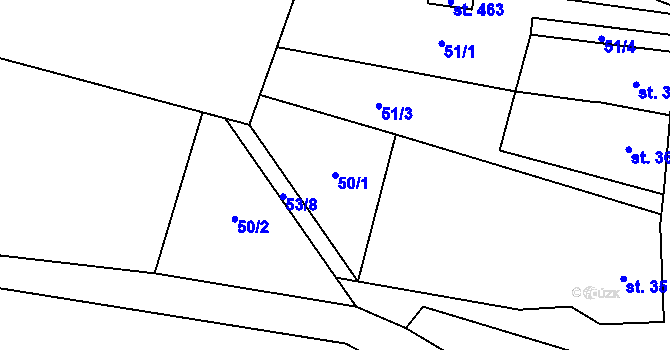 Parcela st. 50/1 v KÚ Teplice nad Metují, Katastrální mapa