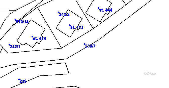 Parcela st. 238/7 v KÚ Teplice nad Metují, Katastrální mapa