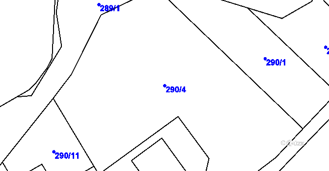 Parcela st. 290/4 v KÚ Teplice nad Metují, Katastrální mapa