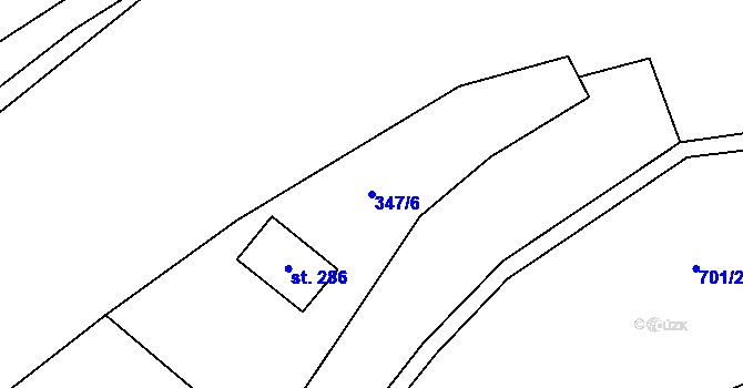 Parcela st. 347/6 v KÚ Teplice nad Metují, Katastrální mapa