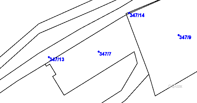 Parcela st. 347/7 v KÚ Teplice nad Metují, Katastrální mapa