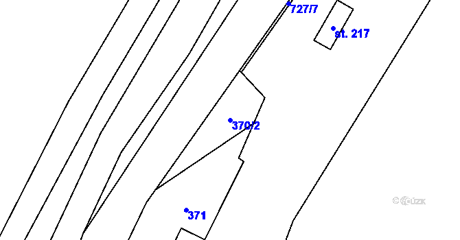 Parcela st. 370/2 v KÚ Teplice nad Metují, Katastrální mapa