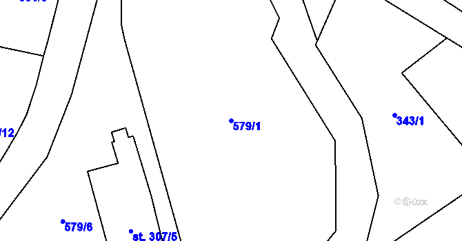 Parcela st. 579/1 v KÚ Teplice nad Metují, Katastrální mapa