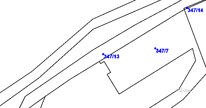 Parcela st. 347/13 v KÚ Teplice nad Metují, Katastrální mapa