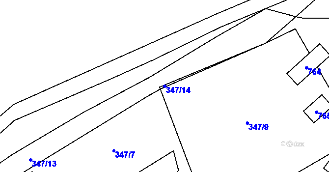 Parcela st. 347/14 v KÚ Teplice nad Metují, Katastrální mapa
