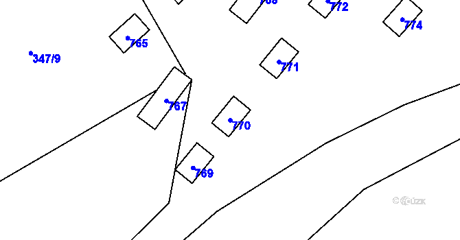 Parcela st. 770 v KÚ Teplice nad Metují, Katastrální mapa