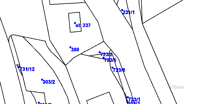 Parcela st. 723/2 v KÚ Teplice nad Metují, Katastrální mapa