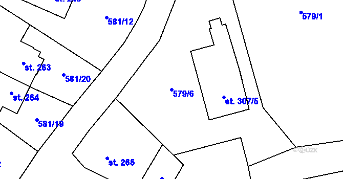 Parcela st. 579/6 v KÚ Teplice nad Metují, Katastrální mapa