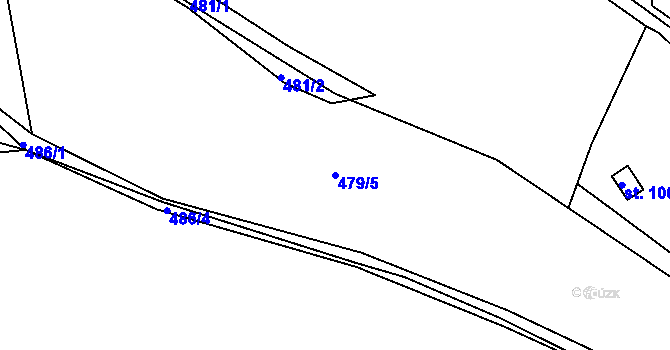 Parcela st. 479/5 v KÚ Teplička, Katastrální mapa