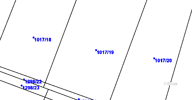 Parcela st. 1017/19 v KÚ Teplýšovice, Katastrální mapa