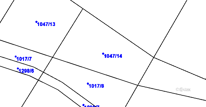 Parcela st. 1047/14 v KÚ Teplýšovice, Katastrální mapa