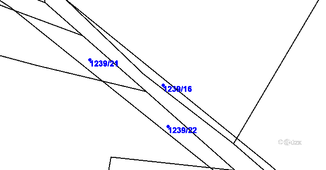 Parcela st. 1239/16 v KÚ Teplýšovice, Katastrální mapa