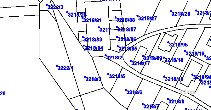 Parcela st. 3218/2 v KÚ Horní Těrlicko, Katastrální mapa