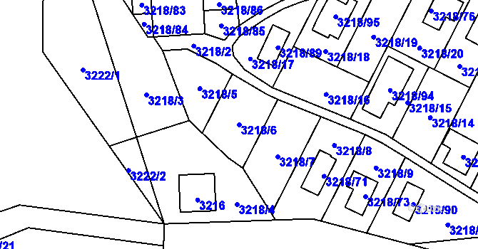 Parcela st. 3218/6 v KÚ Horní Těrlicko, Katastrální mapa