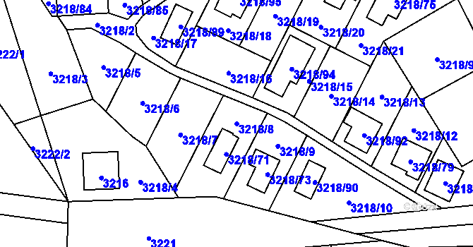 Parcela st. 3218/8 v KÚ Horní Těrlicko, Katastrální mapa